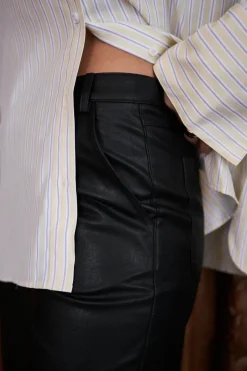 Neo Noir Pinur Faux Leather Pants 164609< Bukser, Jeans & Leggings