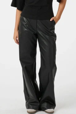Neo Noir Pinur Faux Leather Pants 164609< Bukser, Jeans & Leggings