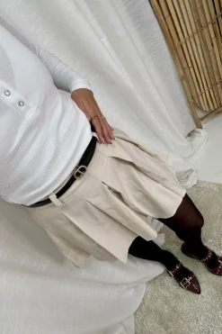 Pleated Trapeze Skirt*A-bee New