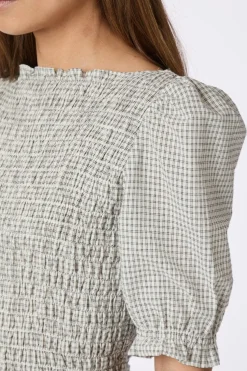 Neo Noir Polkis Small Check Dress 164797< Kjoler