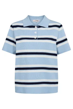 A-View Polo Stripe Knit Blouse AV5060< Bluser & Skjorter
