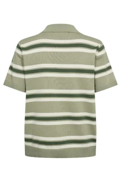 A-View Polo Stripe Knit Blouse AV5060< Bluser & Skjorter