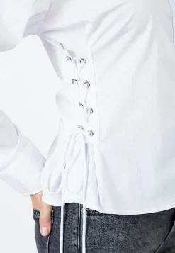 Poppycc Eyelet Tie Shirt 35180*Co´Couture Online