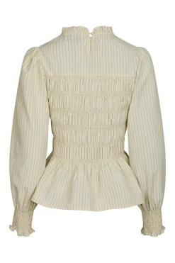 Possa Crepe Stripe Blouse 166413*Neo Noir