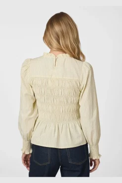 Possa Crepe Stripe Blouse 166413*Neo Noir