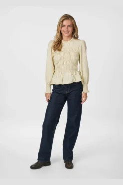 Possa Crepe Stripe Blouse 166413*Neo Noir