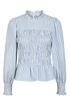 Neo Noir Possa Stripe Smock Blouse 164667< Bluser & Skjorter