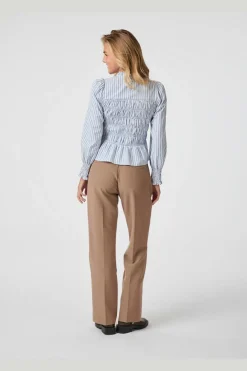 Neo Noir Possa Stripe Smock Blouse 164667< Bluser & Skjorter