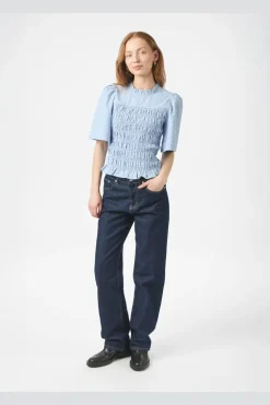 Possini Check Smock Blouse 164800*Neo Noir New