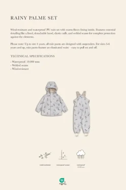 Konges Sløjd Rainy Palme Set Ks103530<Børn Regntøj