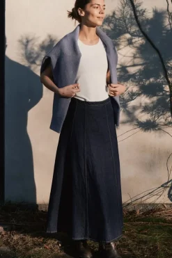 Neo Noir Raya Denim Skirt 164339< Nederdele