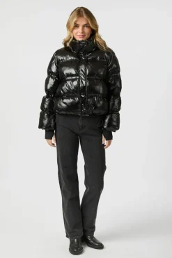 Rhea Shiny Puffer Jacket 165094*Neo Noir Sale