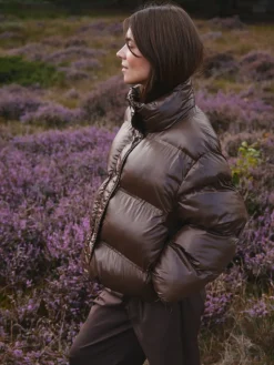 Rhea Shiny Puffer Jacket 165094*Neo Noir New