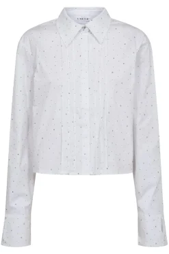 Haute L'Amitié Rhinestone Crop Shirt HL10404< Bluser & Skjorter|Ammevenligt Tøj