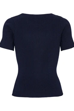 Rib Knit Short Sleeve Top*A-View New