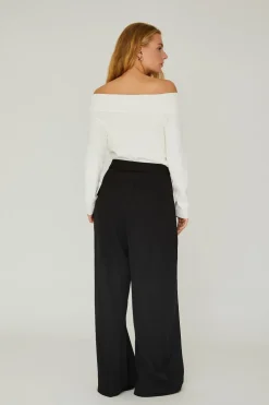 Rib Offshoulder Blouse*A-View Discount