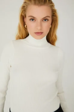 A-View Rib Rollneck Blouse< Bluser & Skjorter|Strik