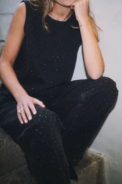 Neo Noir Rissa Bedazzled Denim Top 164461< T-Shirts & Toppe