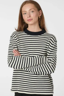 Neo Noir Rivi Stripe Knit Sweater 164957< Strik|Bluser & Skjorter