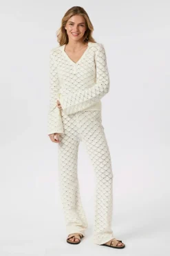 Neo Noir Rizzy Crochet Pants 165218< Bukser, Jeans & Leggings