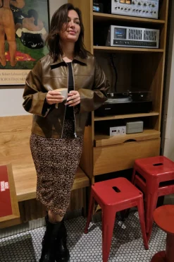 Roa Mesh Leo Skirt 164552*Neo Noir Hot