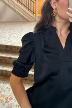 Roella Heavy Sateen Blouse*Neo Noir