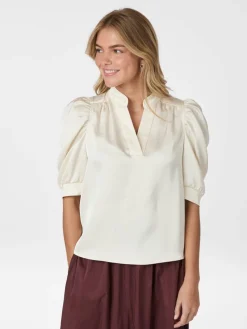 Neo Noir Roella Heavy Sateen Blouse 162590< Bluser & Skjorter