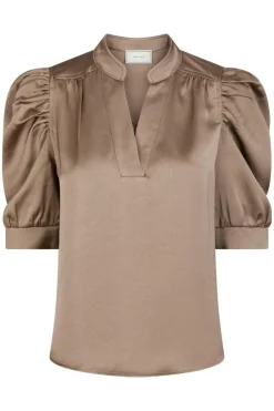 Neo Noir Roella Heavy Sateen Blouse 162590< Bluser & Skjorter|Sæt 🛍️