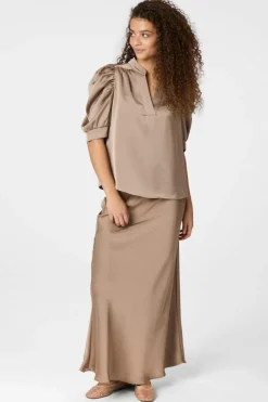 Neo Noir Roella Heavy Sateen Blouse 162590< Bluser & Skjorter|Sæt 🛍️