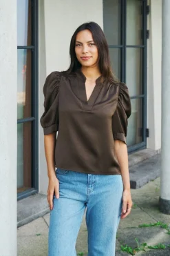 Neo Noir Roella Heavy Sateen Blouse 162590< Bluser & Skjorter