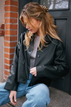 Romana Faux Pu Jacket 164349*Neo Noir New