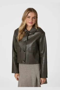 Romana Faux Pu Jacket 164349*Neo Noir Clearance