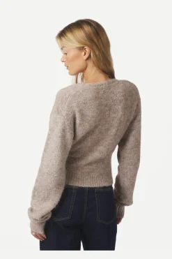 Ronia Fluffy Wrap Knit Cardigan 166619*Neo Noir Hot