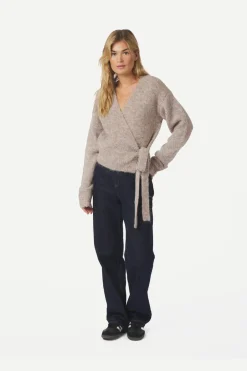 Ronia Fluffy Wrap Knit Cardigan 166619*Neo Noir Hot