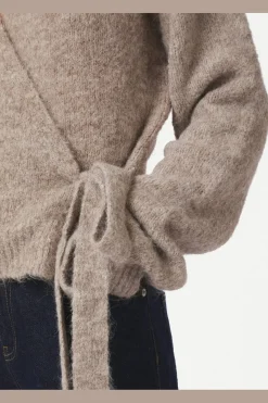 Ronia Fluffy Wrap Knit Cardigan 166619*Neo Noir Hot