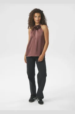 Rosette Heavy Sateen Top 164817*Neo Noir Discount