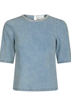 Rosia Denim Emb Top 165734*Neo Noir Hot