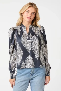 Neo Noir Rosslyn Paisley Drop Blouse 163976< Bluser & Skjorter