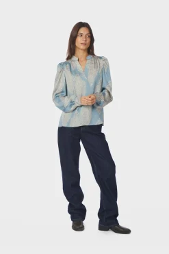 Neo Noir Rosslyn Paisley Drop Blouse 163976< Bluser & Skjorter