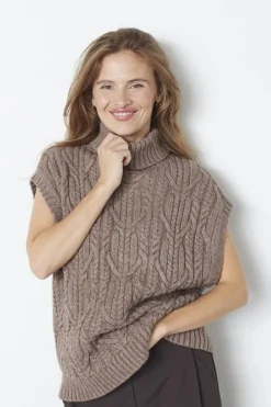 Co´Couture Rowcc Oversize Cable Knit Vest 32222< Veste