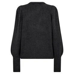 Co´Couture Rowcc Puff Rib V-Knit 32227< Strik|Bluser & Skjorter