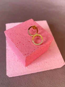 Runde Øreringe M Små Cz*Mellow Moon Sale