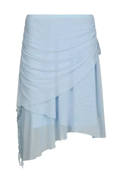 Saffron Asymmetric Mesh Skirt 165642*Neo Noir Sale