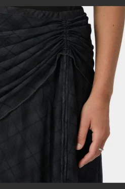 Saffron Check Mesh Skirt 167206*Neo Noir Clearance