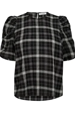 Co´Couture Sallycc Check Ss Blouse 35881< Bluser & Skjorter
