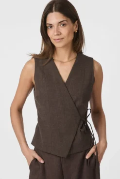 Neo Noir Samara Melange Waistcoat 165293< Veste