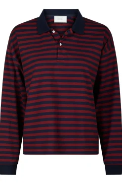 Neo Noir Sara Wide Stripe Polo Blouse 164258< Bluser & Skjorter