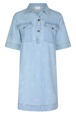 Saras Denim Emb Dress 166045*Neo Noir Sale