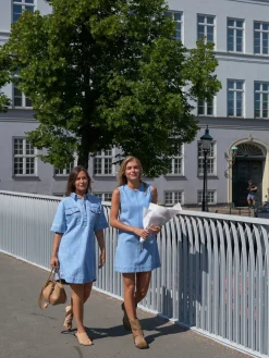 Saras Denim Emb Dress 166045*Neo Noir Sale