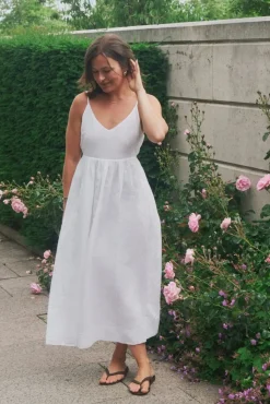 Savani Long Linen Dress 165480*Neo Noir Outlet